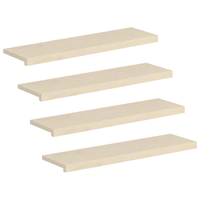 Trepte 4 buc. 90 x 30 x 2 cm Alb Lemn de stejar masiv WALTI