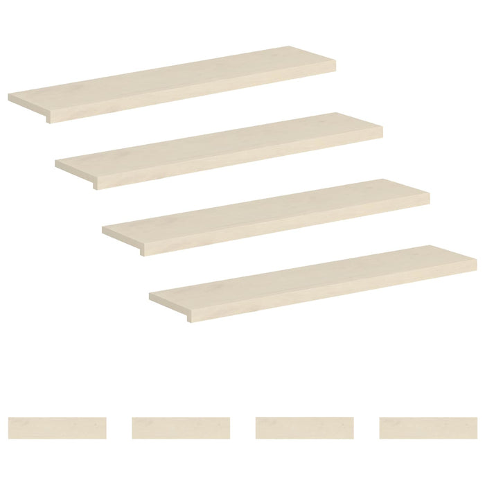 Trepte 8 buc. 110 x 25 x 2 cm Alb Lemn de stejar masiv WALTI