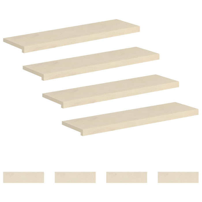 Trepte 8 buc. 100 x 30 x 2 cm Alb Lemn de stejar masiv WALTI