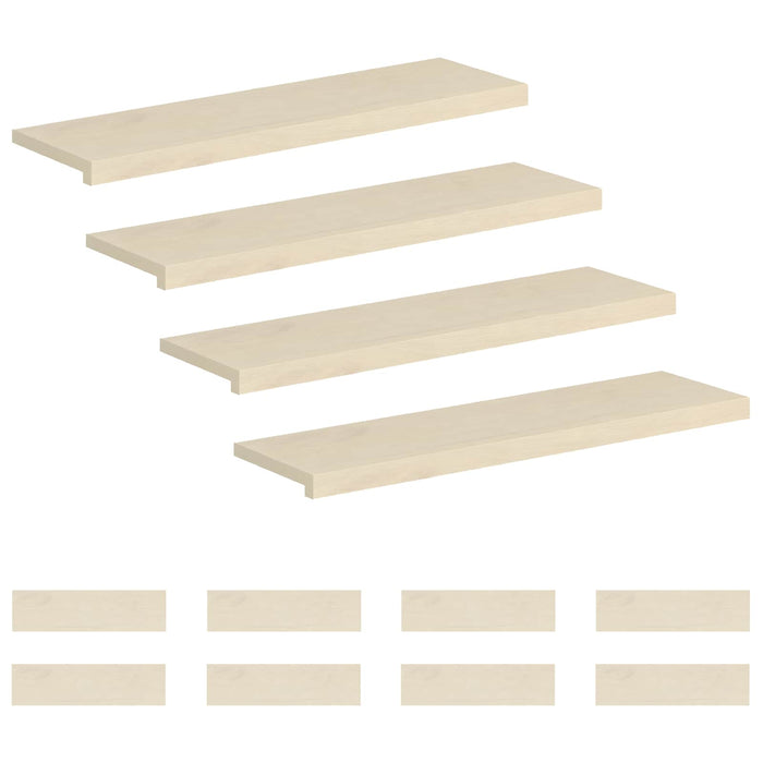 Trepte 12 buc. 100 x 30 x 2 cm Alb Lemn de stejar masiv WALTI