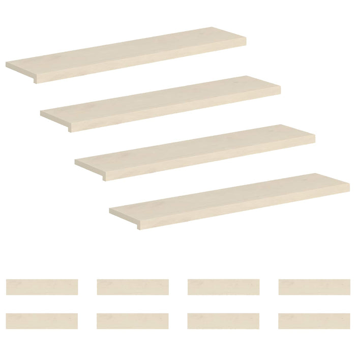 Trepte 12 buc. 120 x 30 x 2 cm Alb Lemn de stejar masiv WALTI