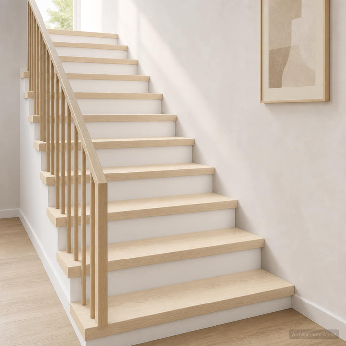 Trepte 16 buc. 90 x 25 x 2 cm Alb Lemn de stejar masiv WALTI