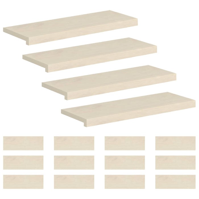 Trepte 16 buc. 70 x 25 x 2 cm Alb Lemn de stejar masiv WALTI