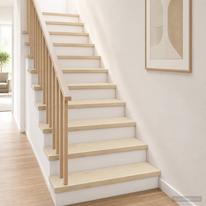 Trepte 16 buc. 120 x 25 x 2 cm Alb Lemn de stejar masiv WALTI