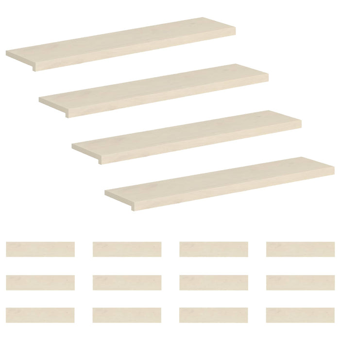 Trepte 16 buc. 120 x 25 x 2 cm Alb Lemn de stejar masiv WALTI