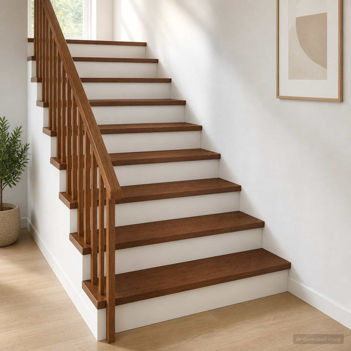 Trepte 16 buc. 70 x 30 x 2 cm Maro închis Lemn de stejar masiv WALTI