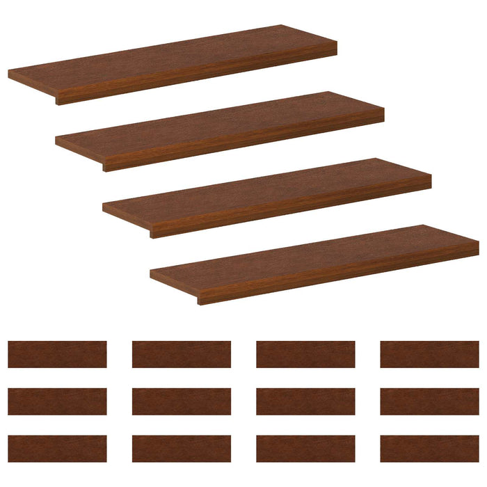 Trepte 16 buc. 100 x 25 x 2 cm Maro închis Lemn de stejar masiv WALTI