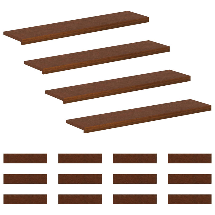 Trepte 16 buc. 110 x 30 x 2 cm Maro închis Lemn de stejar masiv WALTI
