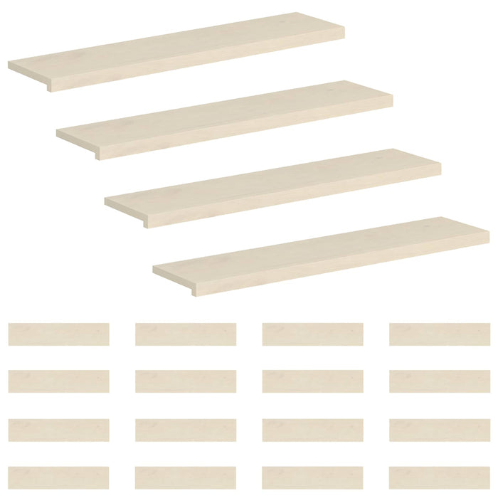 Trepte 20 buc. 120 x 25 x 2 cm Alb Lemn de stejar masiv WALTI