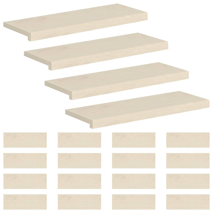 Trepte 20 buc. 80 x 30 x 2 cm Alb Lemn de stejar masiv WALTI