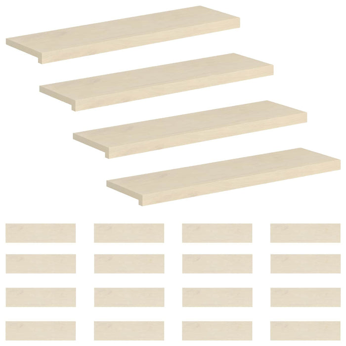 Trepte 20 buc. 100 x 30 x 2 cm Alb Lemn de stejar masiv WALTI