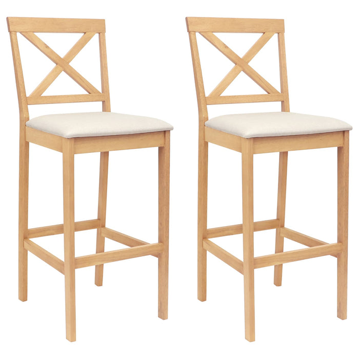 Scaun de bar 2 pcs Natural și Bej - WALTI WALTI