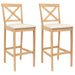 Scaun de bar 2 pcs Natural și Bej - WALTI WALTI