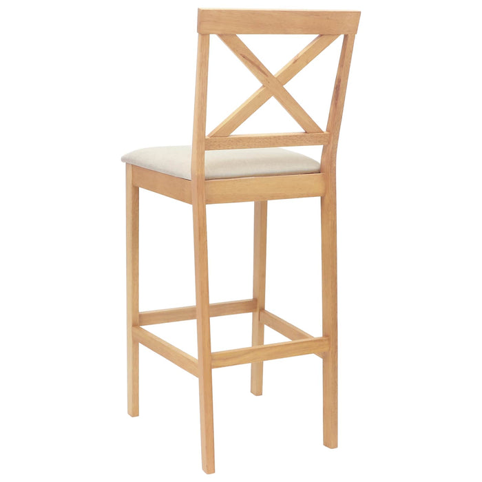 Scaun de bar 2 pcs Natural și Bej - WALTI WALTI