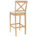 Scaun de bar 2 pcs Natural și Bej - WALTI WALTI
