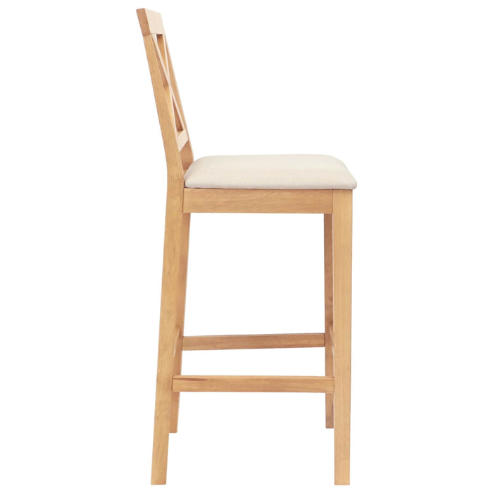Scaun de bar 2 pcs Natural și Bej - WALTI WALTI