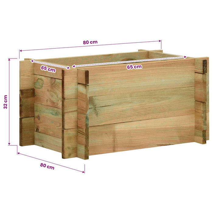 Grădină ridicată pentru legume Verde 80 x 80 x 32 cm WALTI