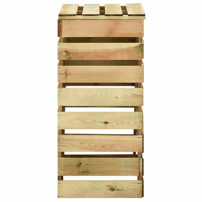 Compactor de grădină cu lamele Verde 110 x 58 x 113 cm WALTI