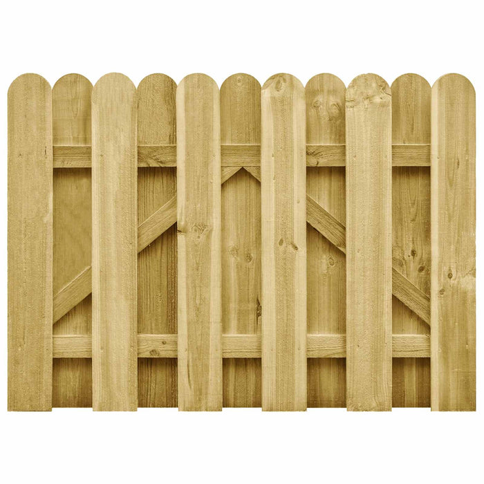 Poartă de grădină 100 x 75 cm Lemn masiv de pin Verde WALTI