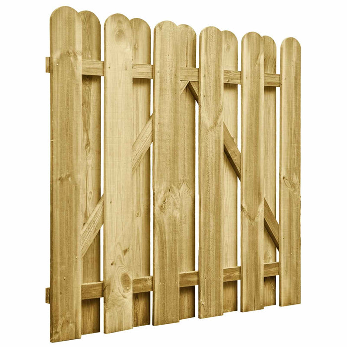 Poartă de grădină 100 x 100 cm Lemn masiv de pin Verde WALTI