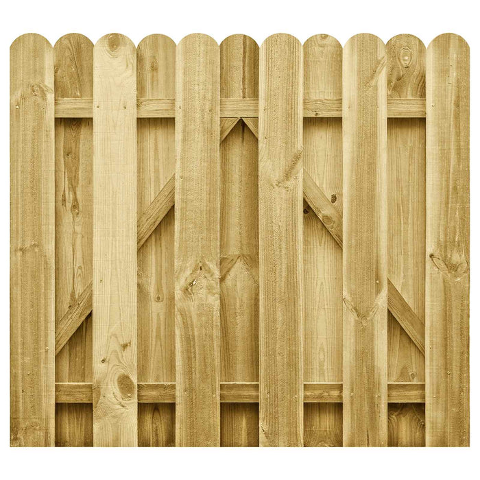Poartă de grădină 100 x 100 cm Lemn masiv de pin Verde WALTI