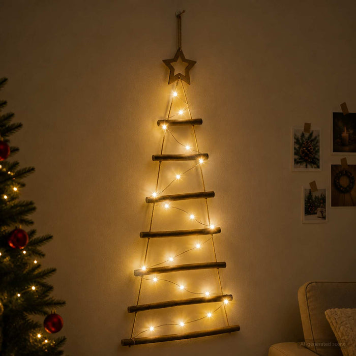 Brad de Crăciun suspendat 90 cm 30 LED-uri Alb cald - WALTI WALTI