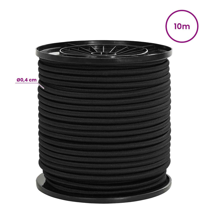 Cords bungee 4 mm Negru PP și cauciuc WALTI