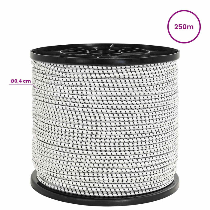 Cords bungee 4 mm Negru și Alb PP și cauciuc WALTI