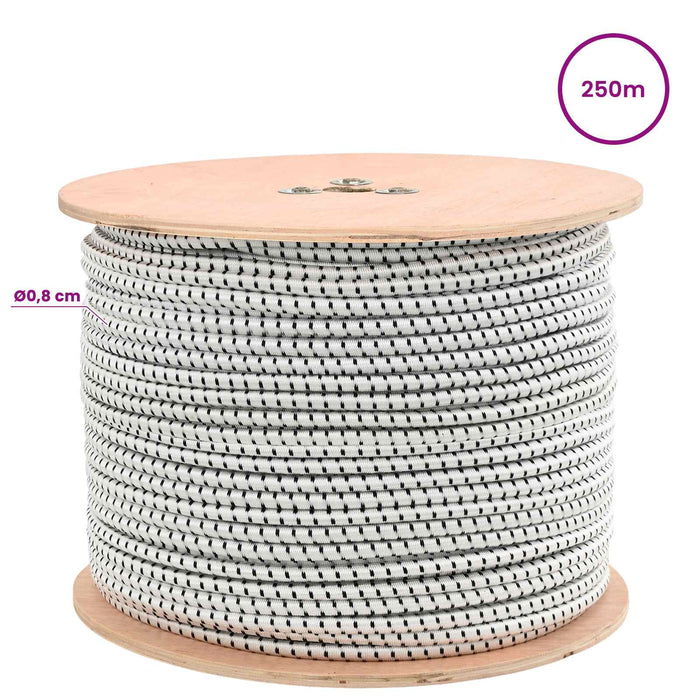 Cords bungee 8 mm Negru și Alb PP și cauciuc WALTI