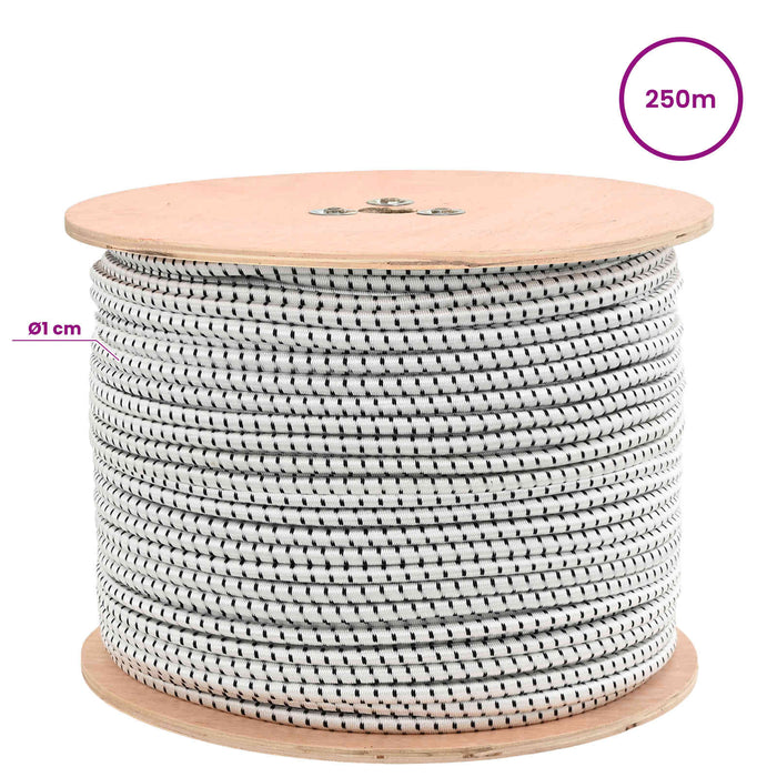 Cords bungee 10 mm Negru și Alb PP și cauciuc WALTI