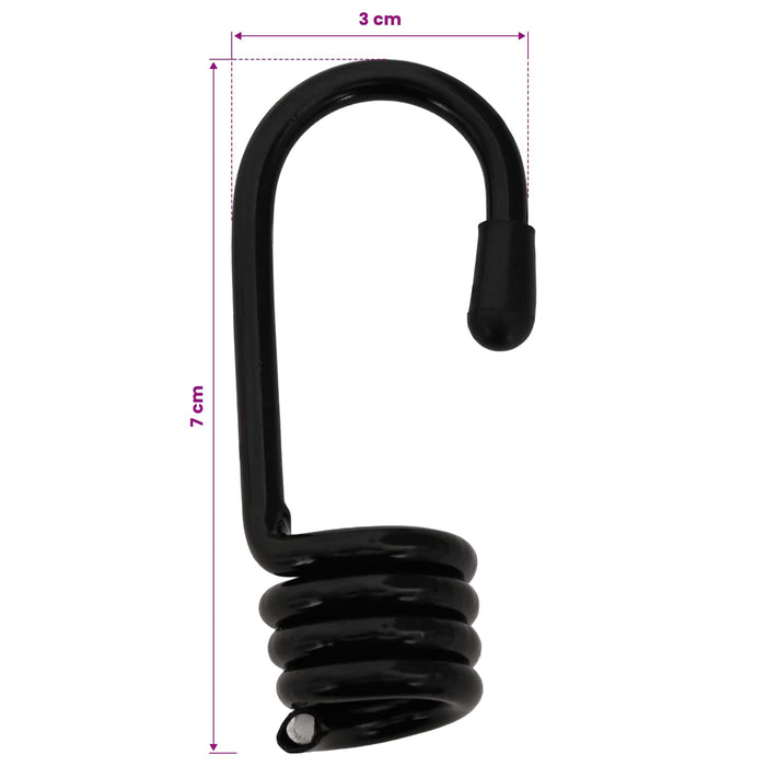 Cârlige 12 buc. Negru 8 mm x 5 cm Oțel WALTI
