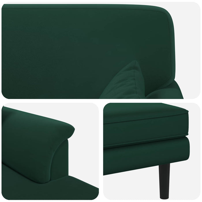 Șezlong Verde închis Catifea - WALTI WALTI