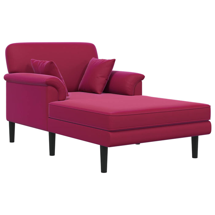 Șezlong Roșu Vin Catifea - WALTI WALTI