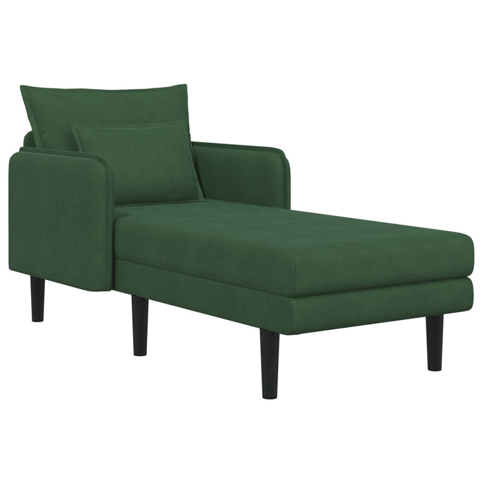 Șezlong supradimensionat Verde închis Țesătură de catifea WALTI