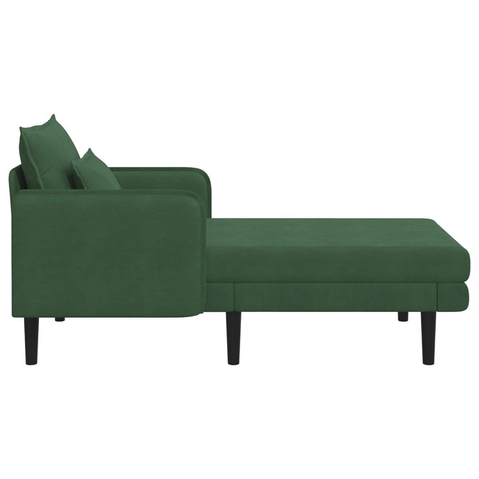Șezlong supradimensionat Verde închis Țesătură de catifea WALTI