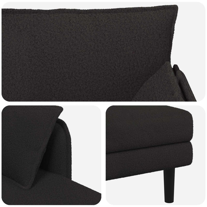 Șezlong supradimensionat Negru Bouclé - WALTI WALTI