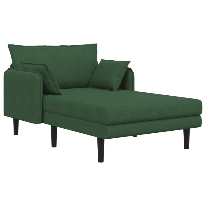 Șezlong supradimensionat Verde închis Țesătură de catifea WALTI