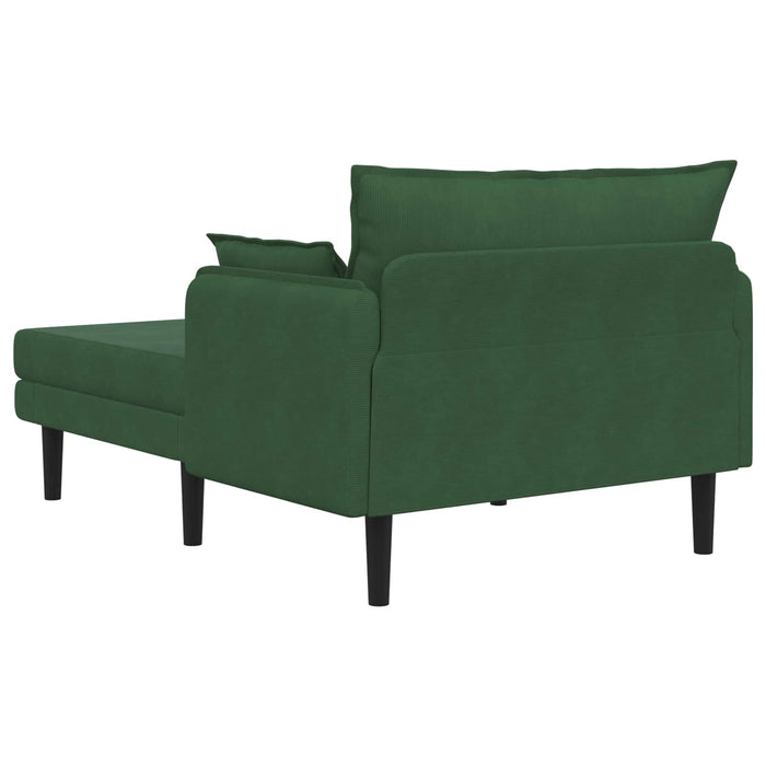 Șezlong supradimensionat Verde închis Țesătură de catifea WALTI