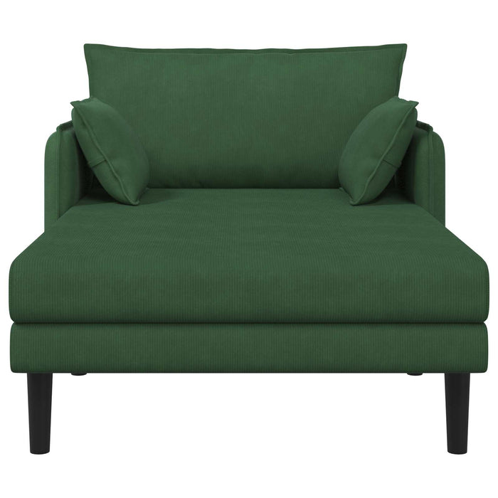 Șezlong supradimensionat Verde închis Țesătură de catifea WALTI