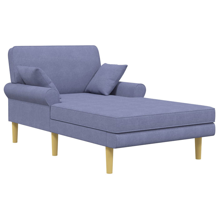 Șezlong Albastru Jeans Țesătură WALTI