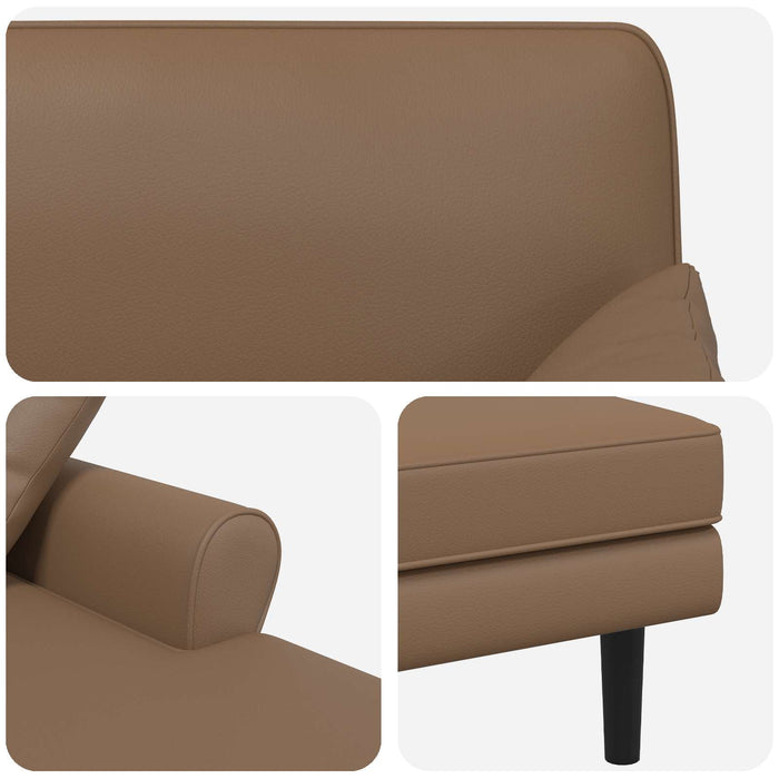 Șezlong Cappuccino Piele artificială WALTI