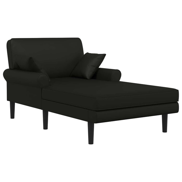 Șezlong Negru Piele artificială WALTI