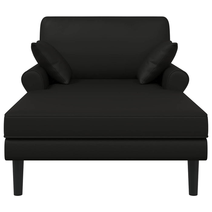 Șezlong Negru Piele artificială WALTI