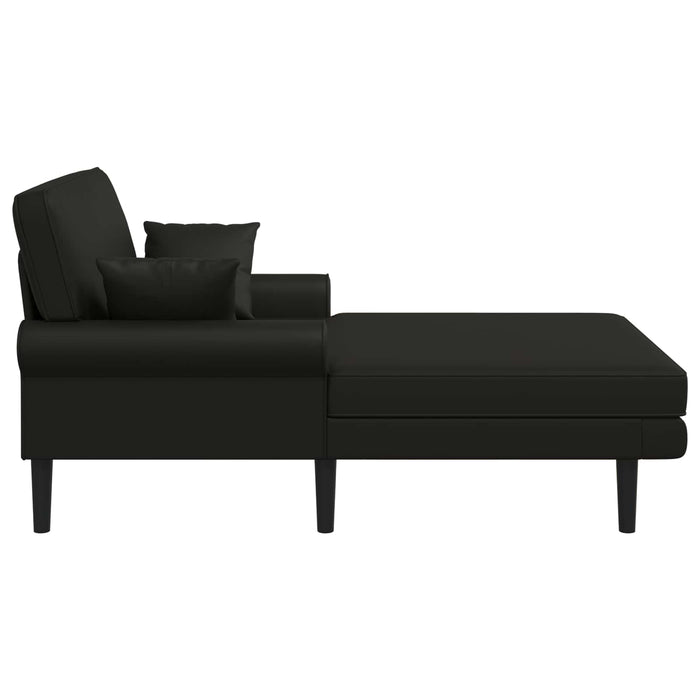 Șezlong Negru Piele artificială WALTI