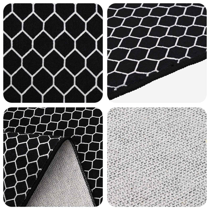 Covor ORIZ Model tip plasă negru 240 x 340 cm 100% Polyester WALTI
