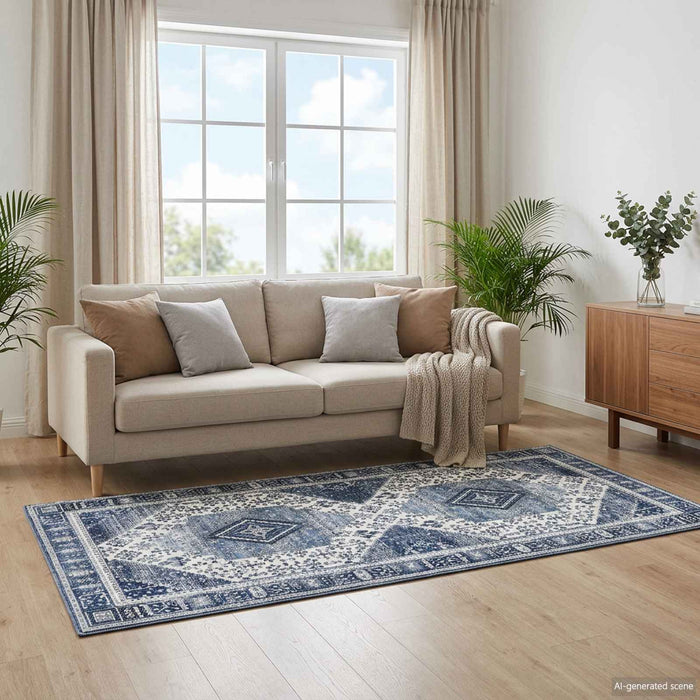 Covor ORIZ Albastru închis 80 x 200 cm 100% Polyester WALTI