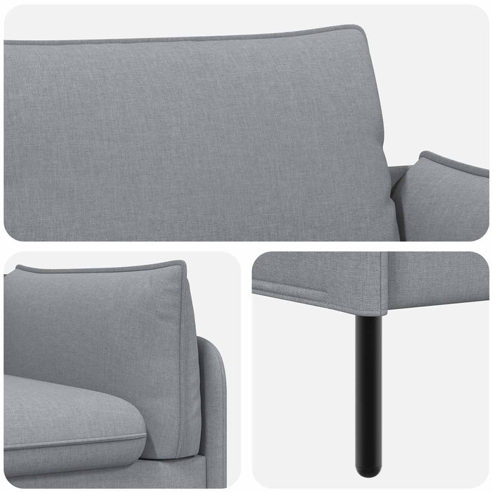 Canapea cu 2 locuri Gri deschis 188 x 81 x 89 cm Țesătură WALTI