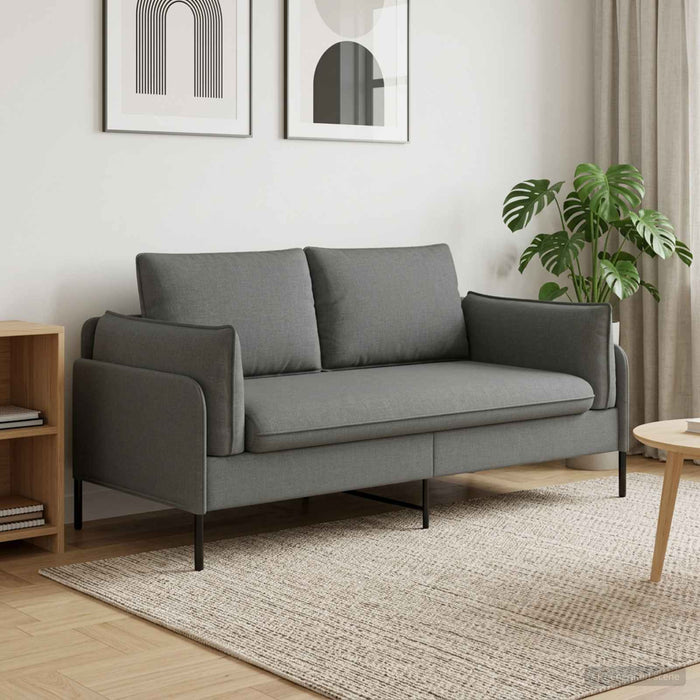 Canapea cu 2 locuri Gri închis 188 x 81 x 89 cm Țesătură WALTI
