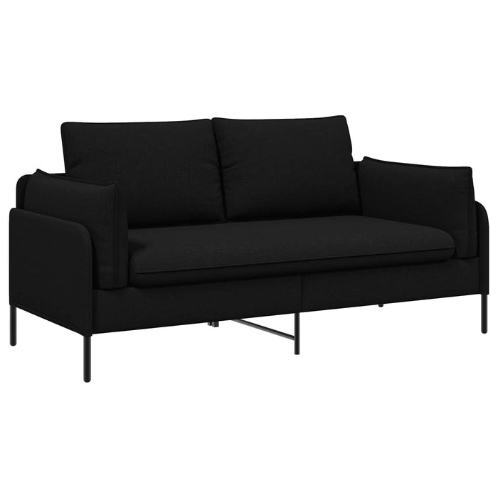 Canapea cu 2 locuri Negru 188 x 81 x 89 cm Țesătură WALTI