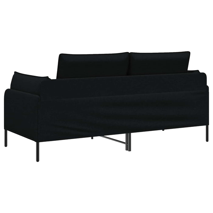 Canapea cu 2 locuri Negru 188 x 81 x 89 cm Țesătură WALTI